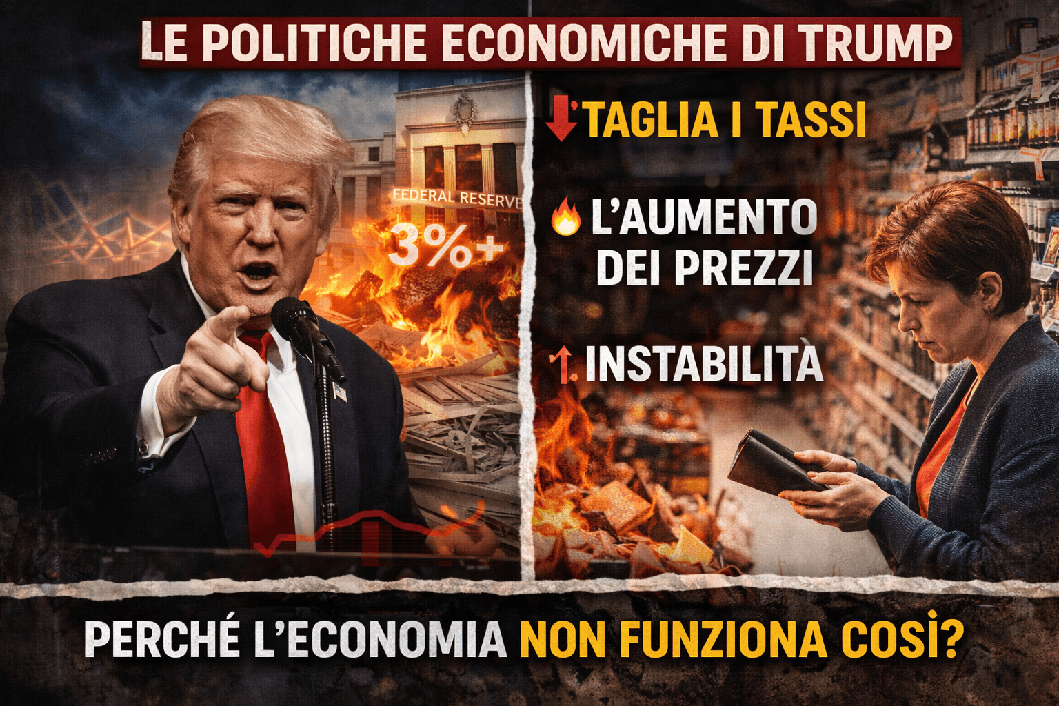 Trump contro la realtà economica: tassi, inflazione e mercati sotto tensione